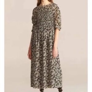 Rebecca Taylor Black and White Long Sleeve Dress